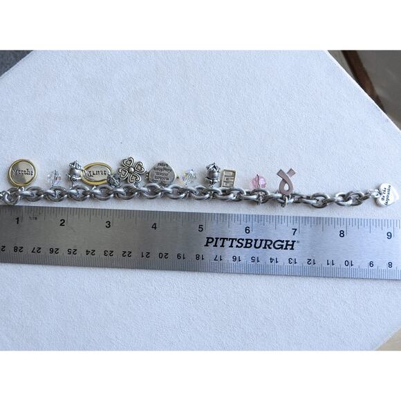 Brighton Power Pink Charm Bracelet Breast Cancer Awareness 2006 Retired 8.5" - Picture 6 of 6